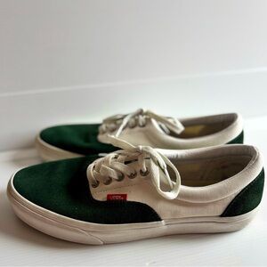 Vans Era Varsity Canvas Shoes Green Blue Mens Size 9.5